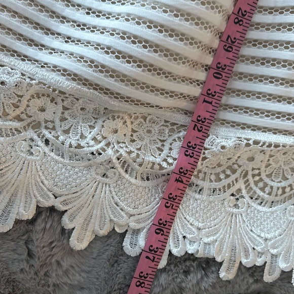 James Coviello Anthro BHLDN WhiteMayfair Embroidered Floral NudeUnderlay Dress 6 - Picture 15 of 16